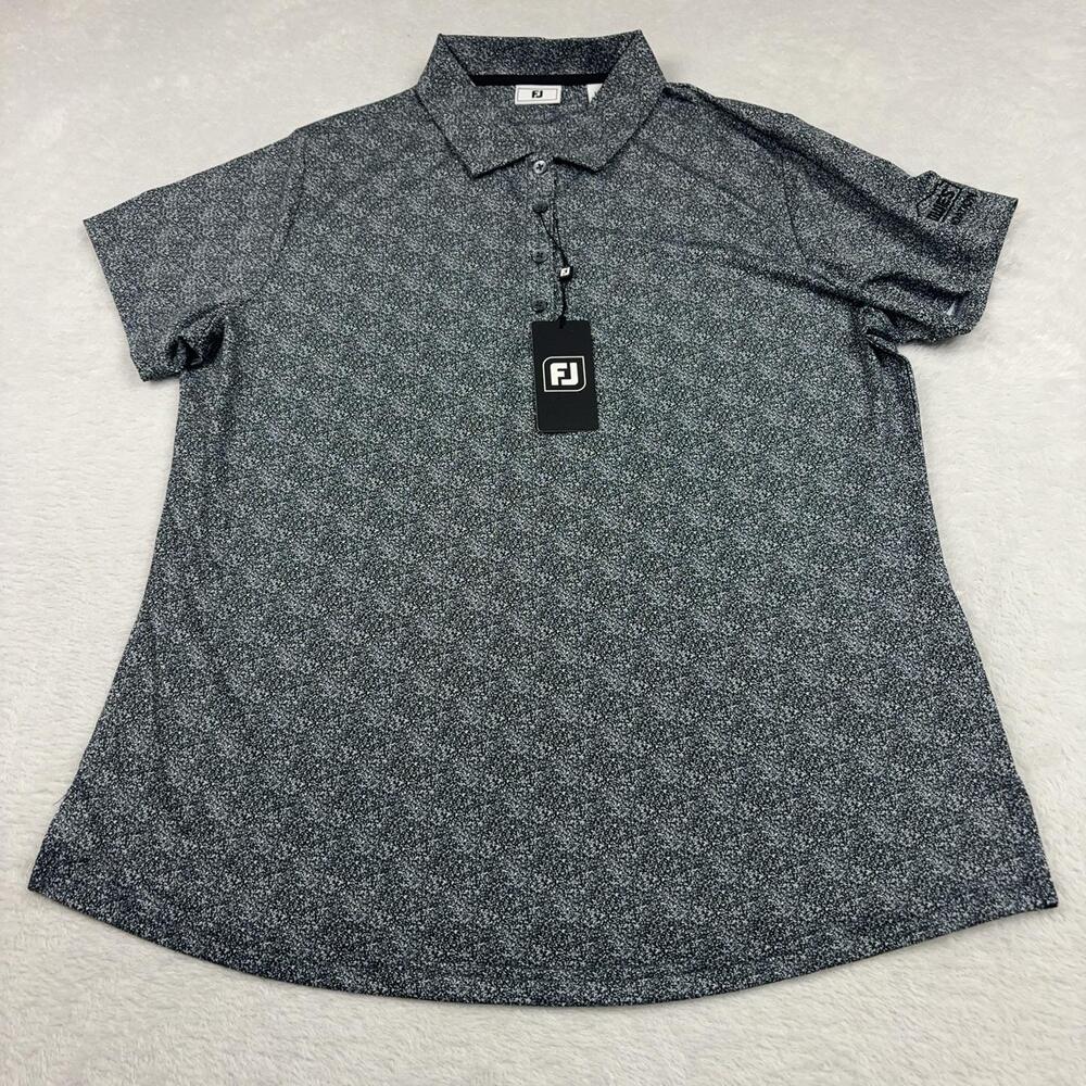 FootJoy Polo Shirt Womens L Gray Lowes Foundation Golf Moisture Wicking NWT